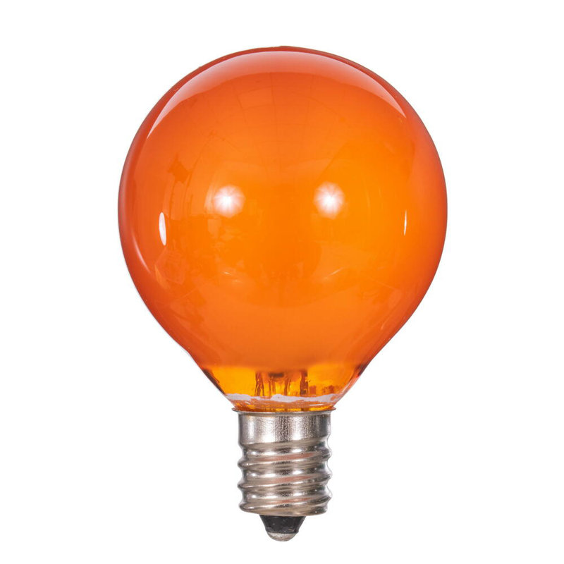 18Lt LED Glass G40-E12 Filament End-Connecting Set, Amber