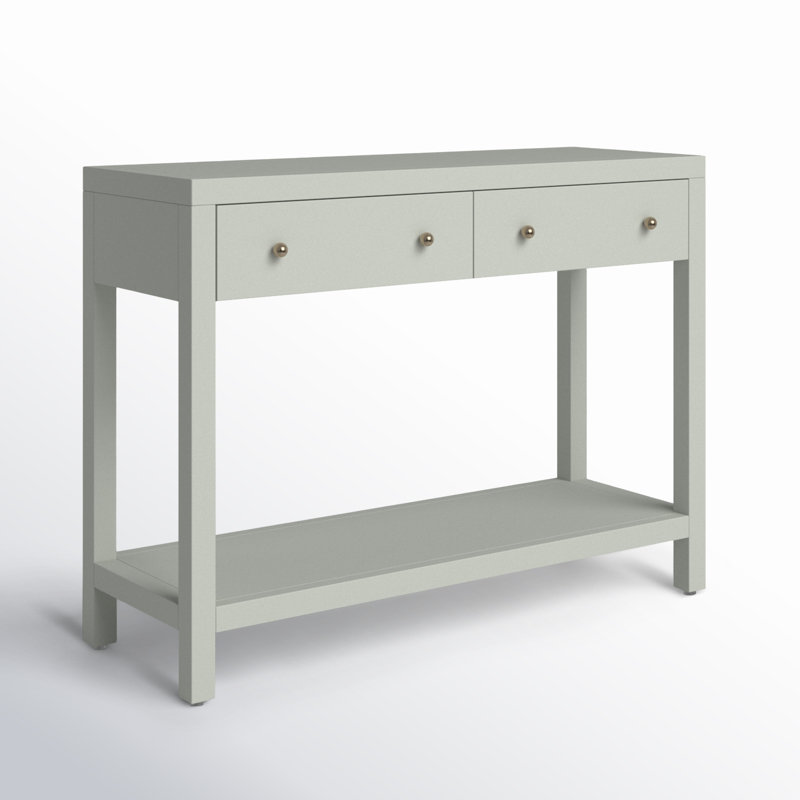 Nora 2 Drawer Console Table, Sage Green