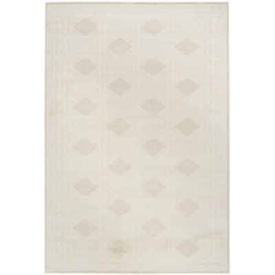 Ebern Designs Reimann Ivory Beige Modern Indoor Rug