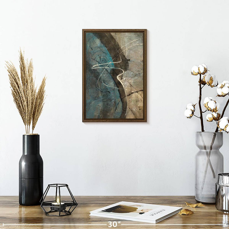 Ripple Effect, 9" x 13", Floating Frame Walnut