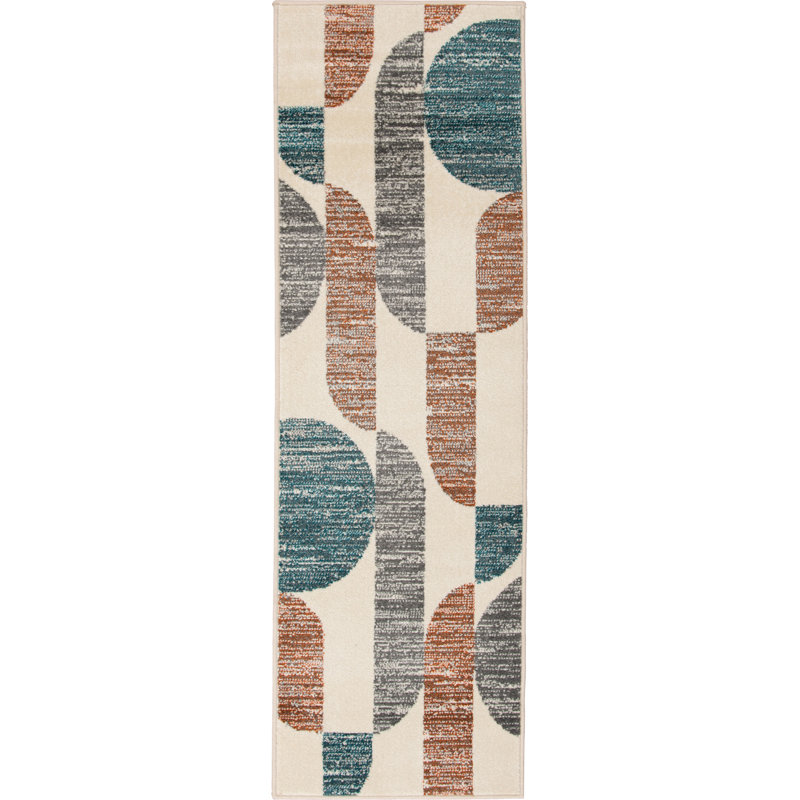 Tapis blanc Corrigan Studio®, Tapis de couloir 2 pi x 6 pi 7 po