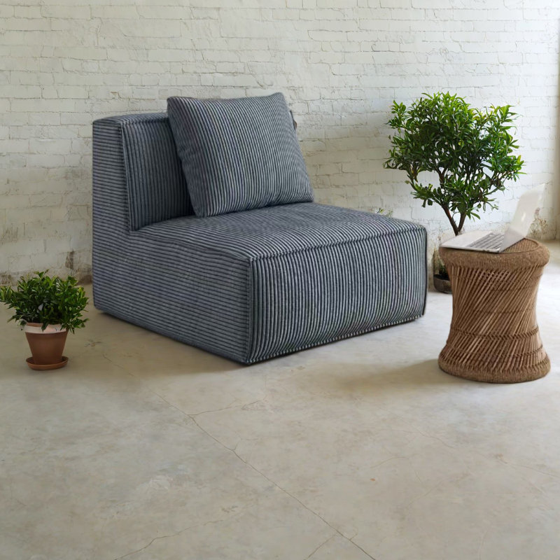 Canapé-lit modulaire en chenille moelleux multifonctionnel gris pour une vie compacte