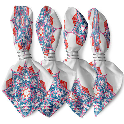 Jimmie Polyester Geometric Square Napkin