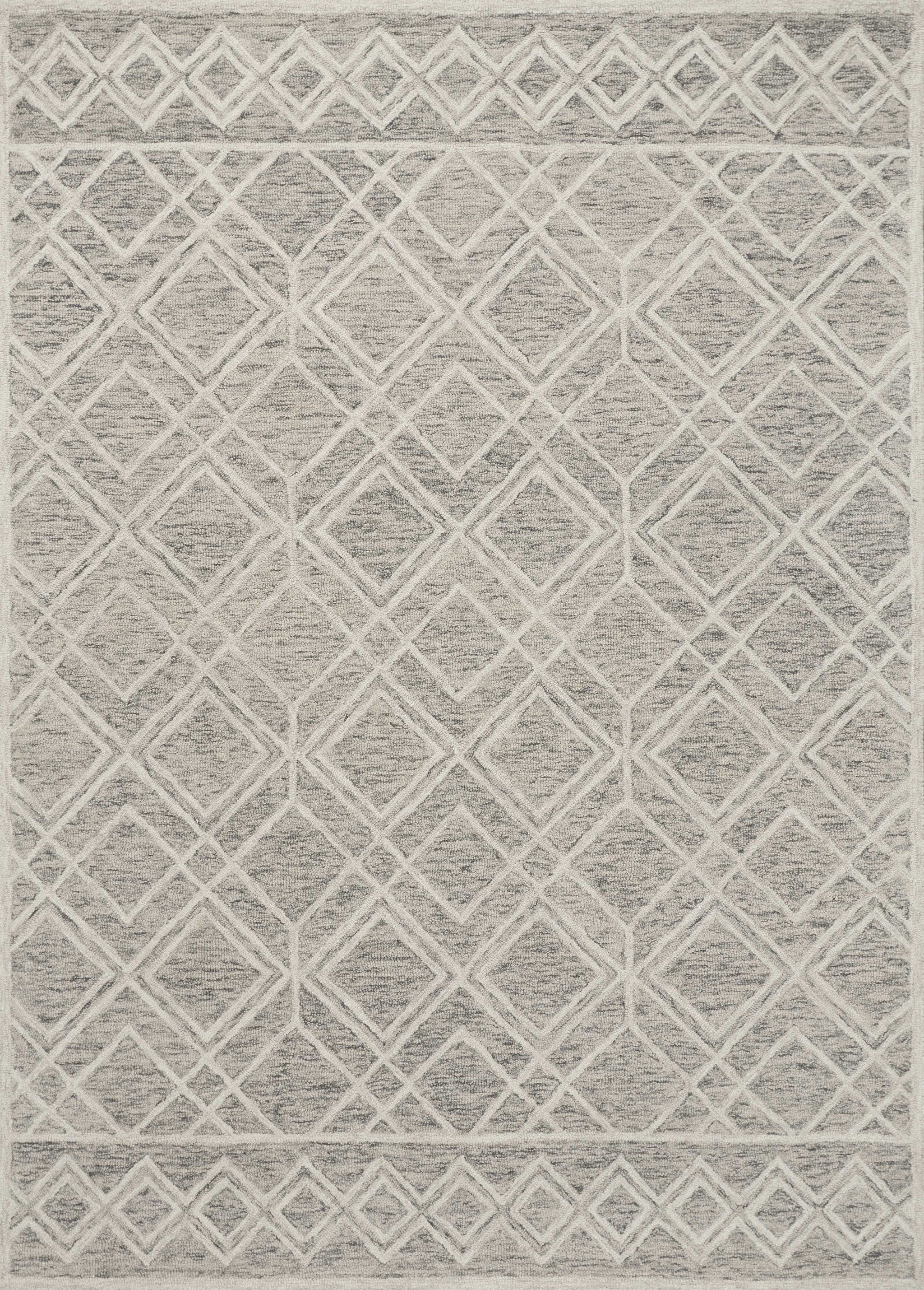 Sand Geometric Rug Foundry Select Sand Wool Geometric Hand Tufted Area Rug | Wayfair