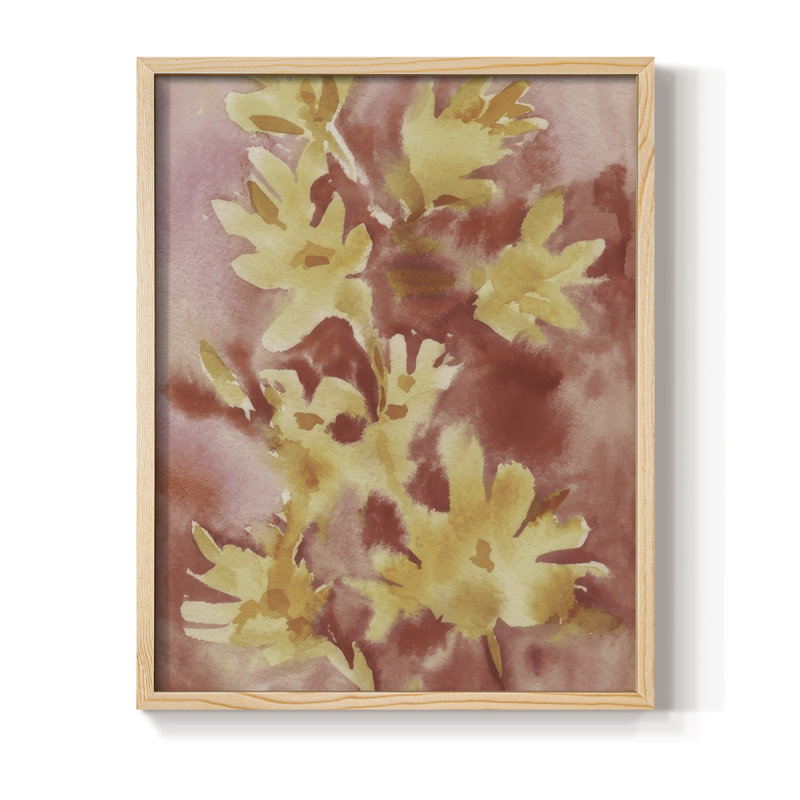 Bleeding Blooms I Framed Print - Solid Wood