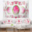 Motif rose abstrait sur tapisserie blanc-28497561