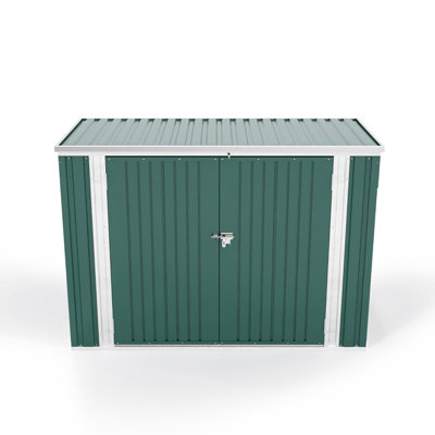 Steel Trash Can Recycle Bin Enclosure Storage Shed