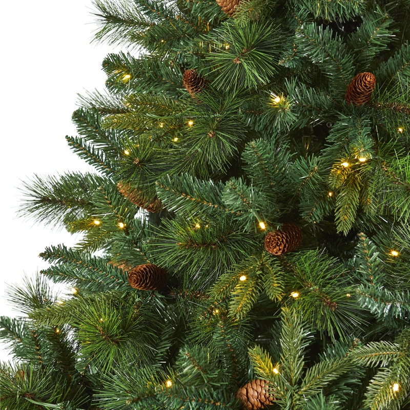 Lighted Artificial Christmas Tree, 7' H