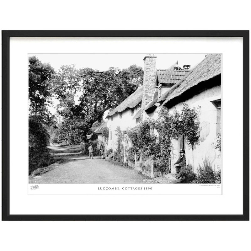 Luccombe, Cottages 1890 - Single Picture Frame Print, 40cm H x 50cm W x 2.3cm D