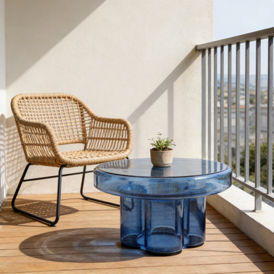 Round Glass Side Table