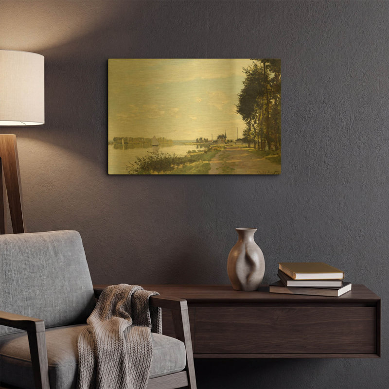 «Argenteuil» par Claude Monet, art mural en métal doré, 24 po x 16 po, 24 po x 16 po