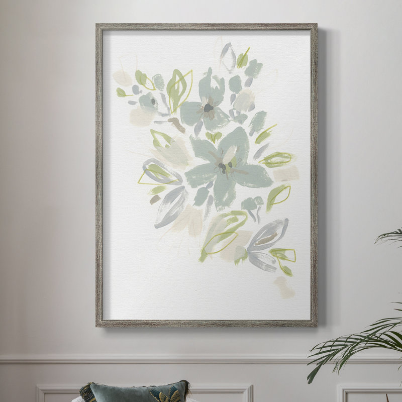 «Seafoam Petals IV», reproduction encadrée - bois massif, H 11 po x l 9 po