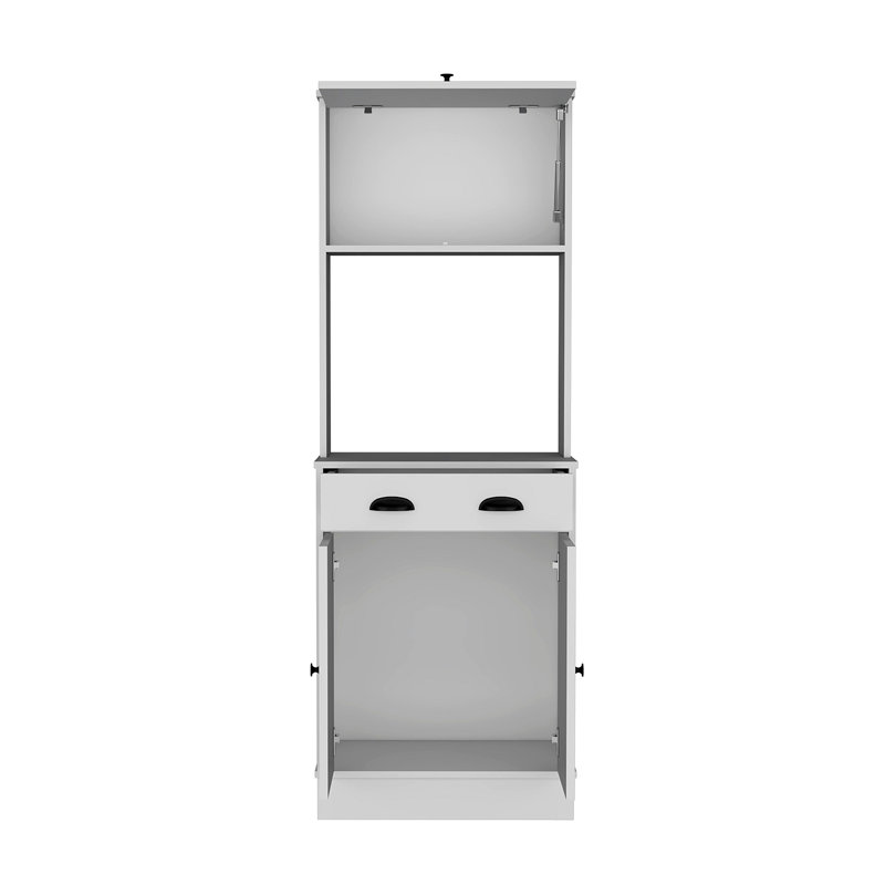 White 2-Cabinet Kitchen Pantry