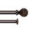 Tringle à rideaux double 5/8 po avec embouts Balle