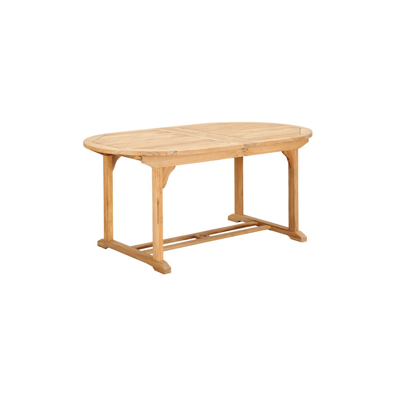 Oval Double Extendable Teak Dining Table
