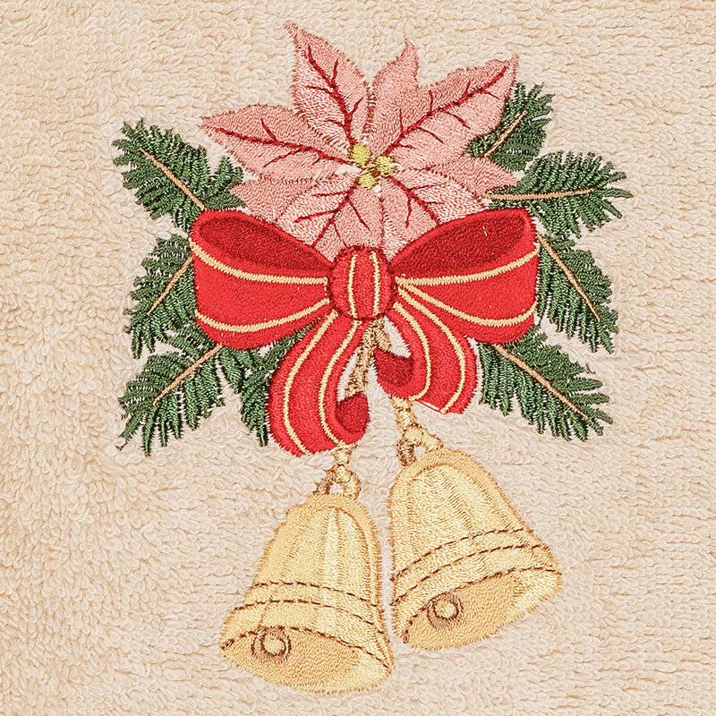 Christmas Midweight Hand Towel, Sand