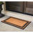 Albertina Plain Classic Black Border Natural Coir & Rubber Door Mat – 30" x 48", Thick Heavy-Duty Low-Profile Outdoor Front Porch Entry Rug
