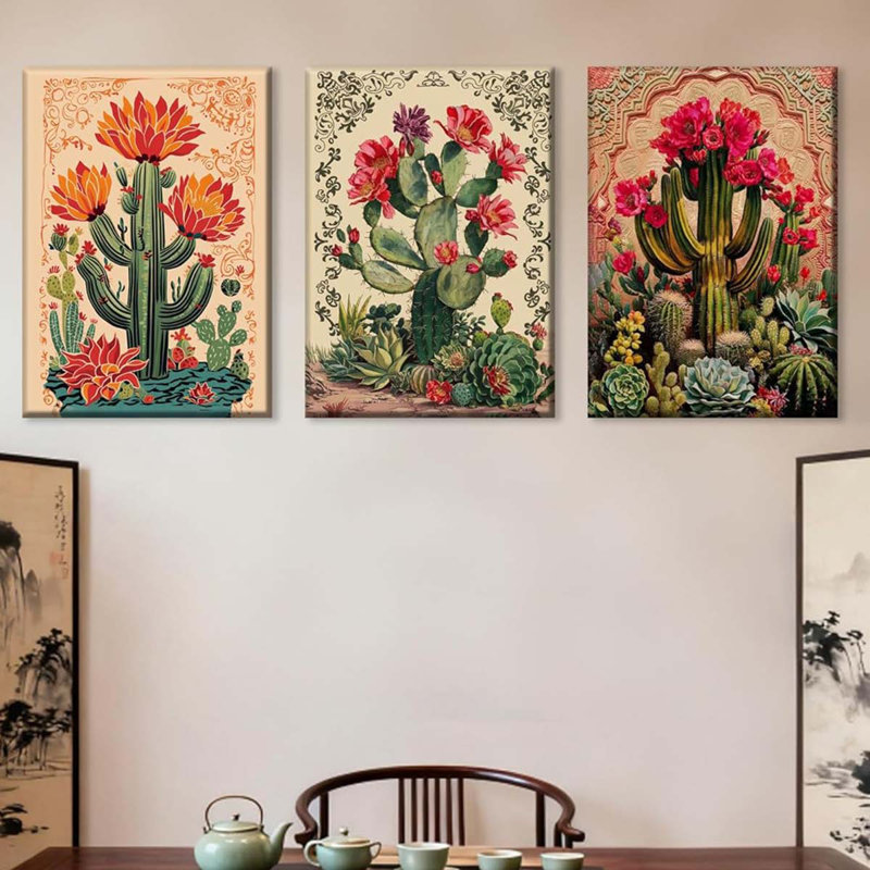 3 Piece Wrapped Canvas Print, 40 cm H x 90 cm W