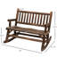 2 chaises berçantes en noyer - style rondins pour le plaisir en plein air