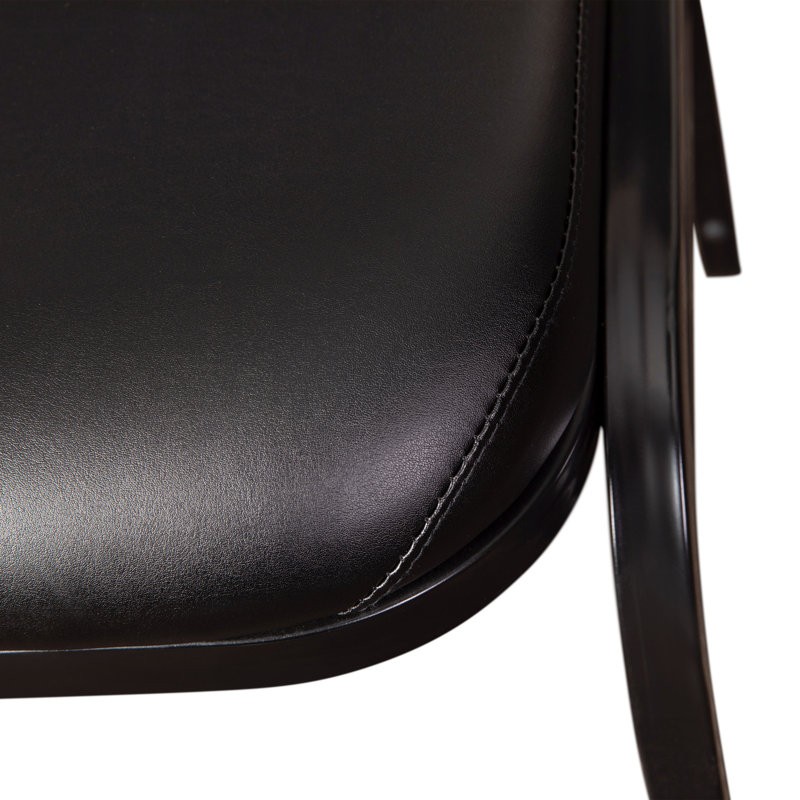 Classic 500 lbs Capacity Dome Back Black Vinyl Metal Banquet Chair