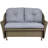46 " W Powder Coated Steel Loveseat with Cushions