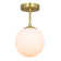 Andren Flush Light 1 Light Semi Flush Mount Ceiling Light, Globe Ceiling Light