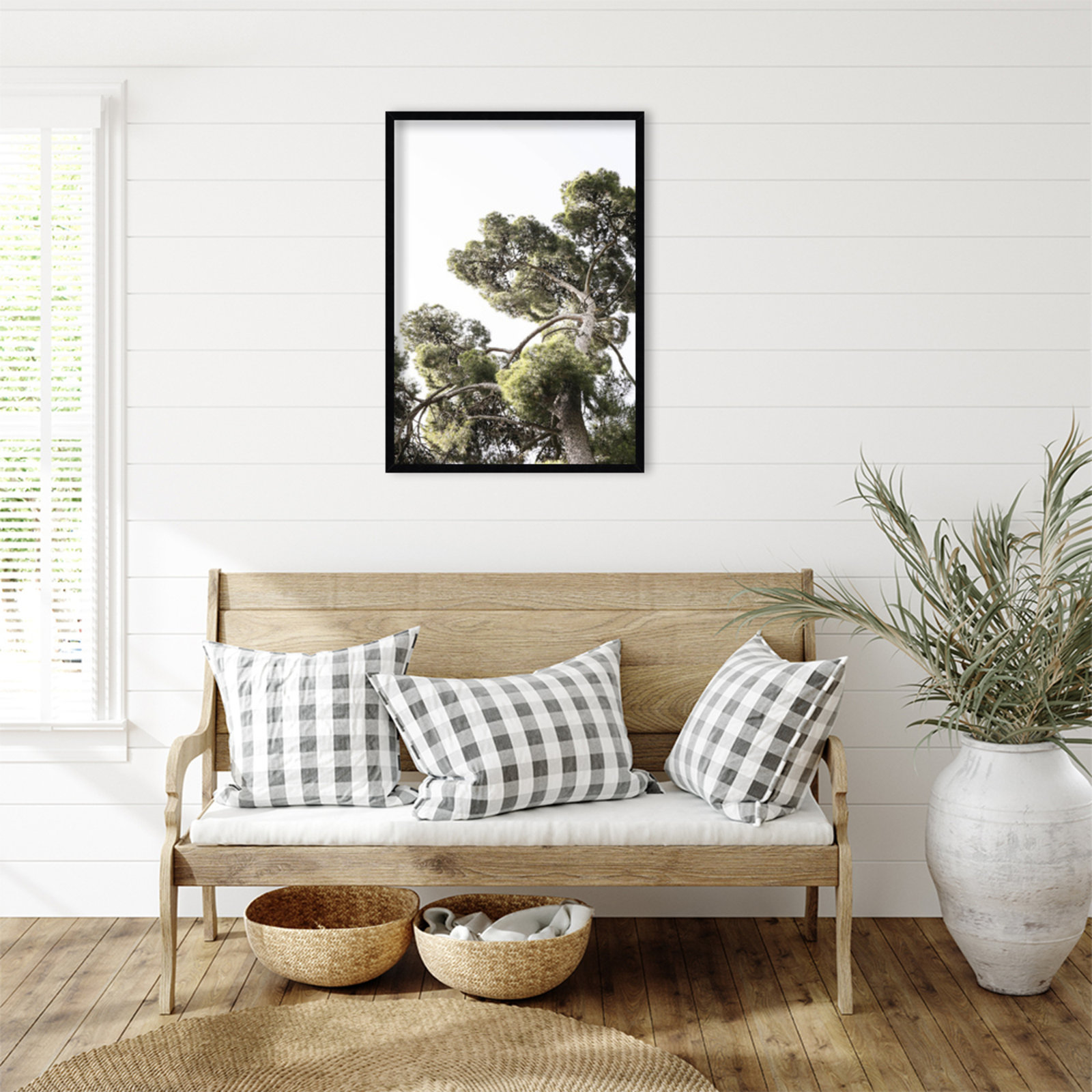 Reshma "Japanese Garden 01" Print, Black, 33" H x 24" W