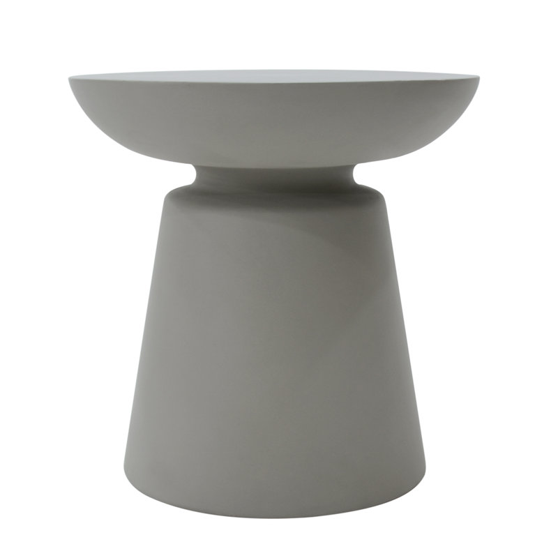 KYLIX Concrete Side Table Round 50.8 x 50.8 x 50.8 cm, Space Grey