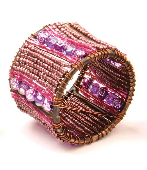 Metal Napkin Ring, Purple