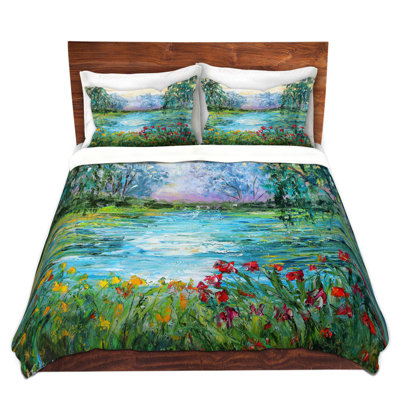 Ensemble de housse de couette méditation étang