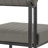 Mirjanka 5 Piece 48" Round Walnut Dining Table Set with Matte Black Iron and Light Gray Faux Leather