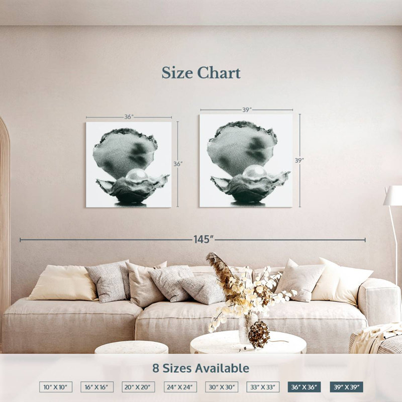 Brampt Monochromatic Oyster Pearl, 36" H x 36" W