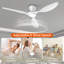 Ventilateur de plafond encastré 52 po avec moteur à courant continu réversible blanc-428043232