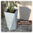 Yarisma Geometric Fiberstone MGO Clay Planter Mid-Century Modern Tall Tapered Indoor/Outdoor Plant Pot-43284780-43284819