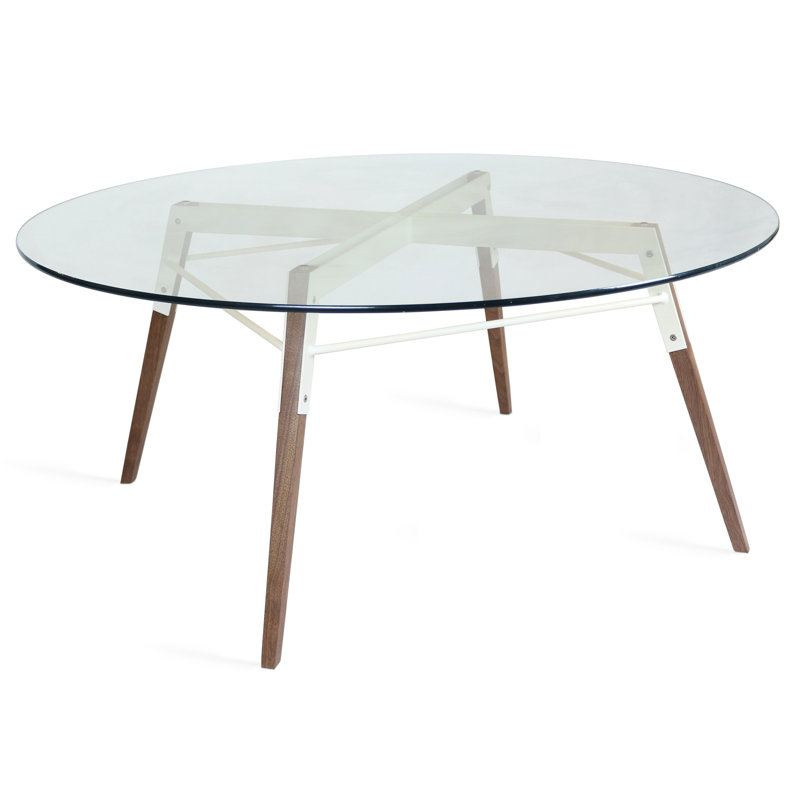 Table basse Ross, Noyer / blanc