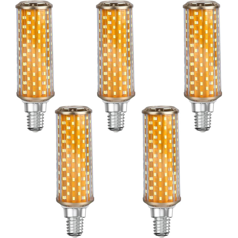 E14 LED Corn Light Bulb 30W, Four Colour Candle Bulb, 360° Beam Angle, 230V, Edison Screw ES LED Corn Lamp, Not Dimmable, Pack of 5