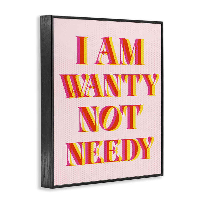  «Wanty Not Needy», estampe numérique encadrée par Daphne Polselli, H 14 po x l 11 po, Giclée encadrée noir minuit