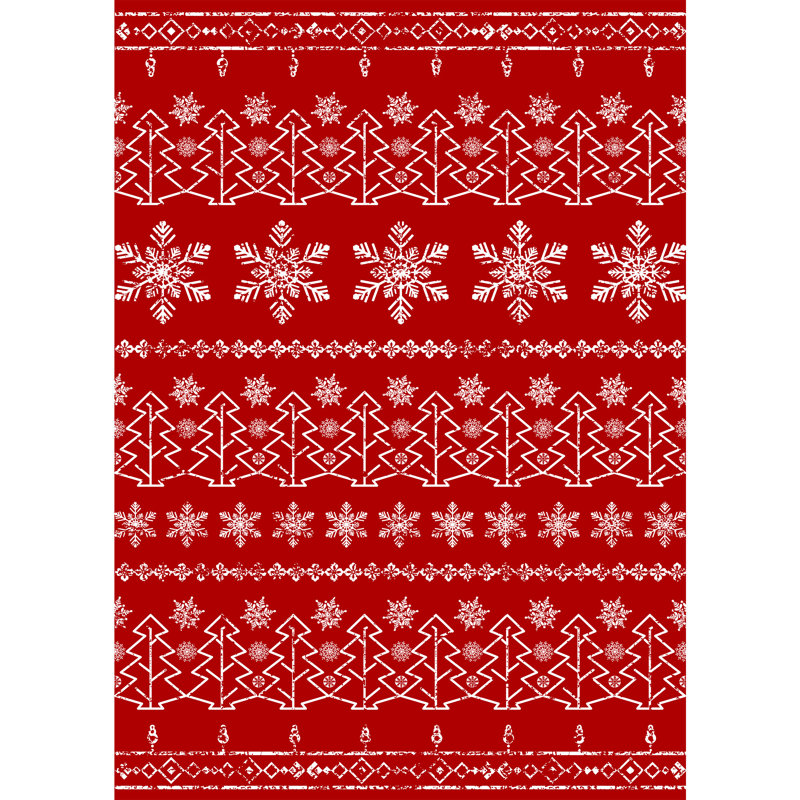 Krys Christmas Decorative Washable Area Rug With Non-Slip Backing, Runner 2' x 8'