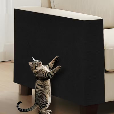 2Pcs Self-Adhesive Cat Scratcher Pad, Wear-Resistant Cat Wall Climbing Mat, Furniture & Couch Protector L:39.37" X W:11.81"(Set Of 2)