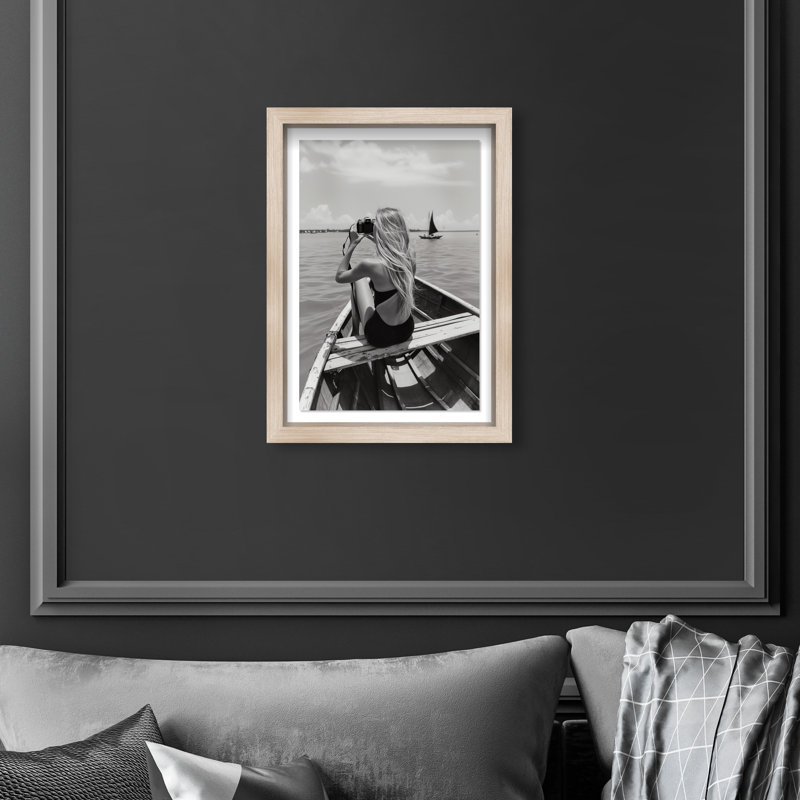 Frame Of Solitude Print by Oliver Gal, 25.5"H x 17.5"W, Natural Oak Shadowbox