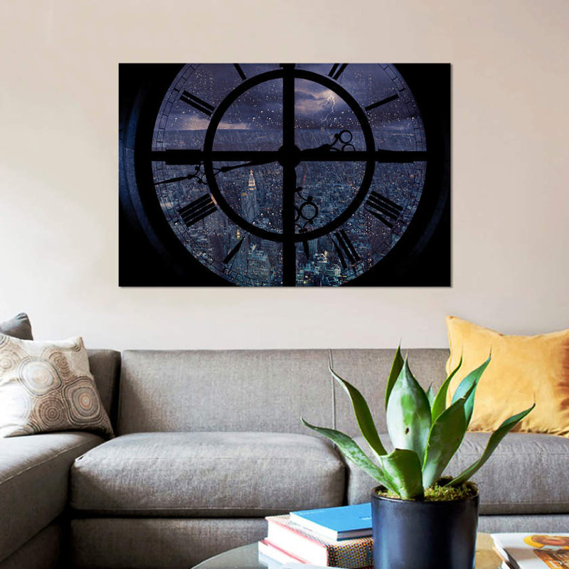 «Gotham Views from Above» par Jackson Carvalho, impression sur toile tendue, H 12 po x l 18 po x P 1,5 po, Toile tendue