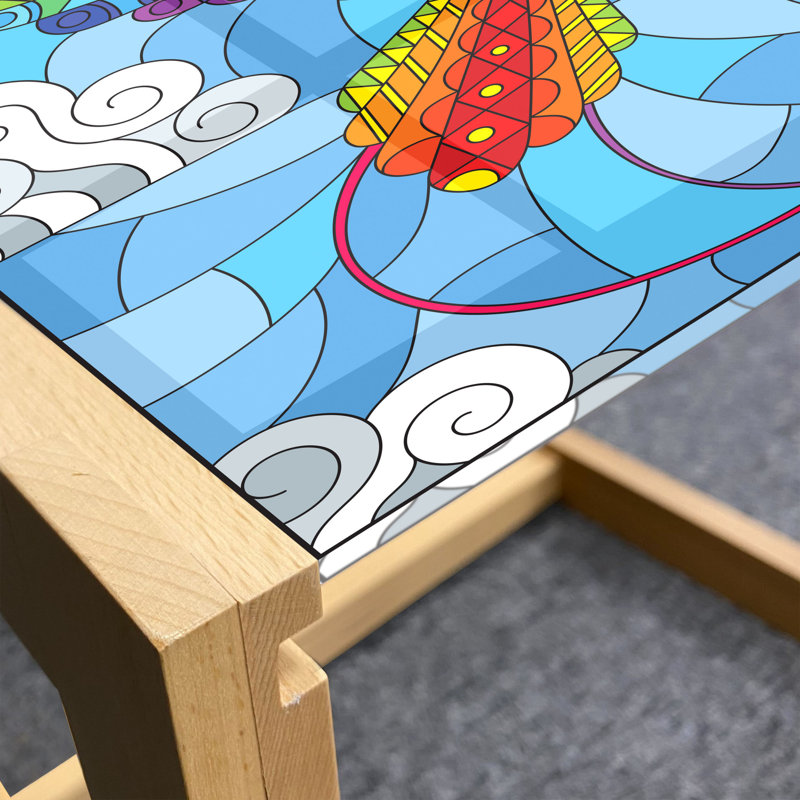 Jakorey Trestle Coffee Table, 40cm H x 91cm W x 62cm D