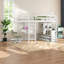 Lit mezzanine double multifonctionnel peu encombrant, conception en bois de pin, idéal pour la vie familiale moderne