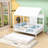 Full Size Wood Daybed With Twin Size Trundle and Slats-905513752