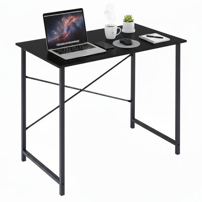 Table d'ordinateur avec bureau en métal