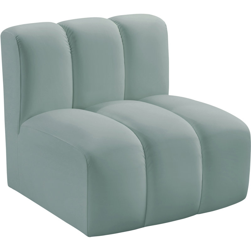 Chaise d'appoint en cuir végétalien Hurbert, Cuir végétalien menthe