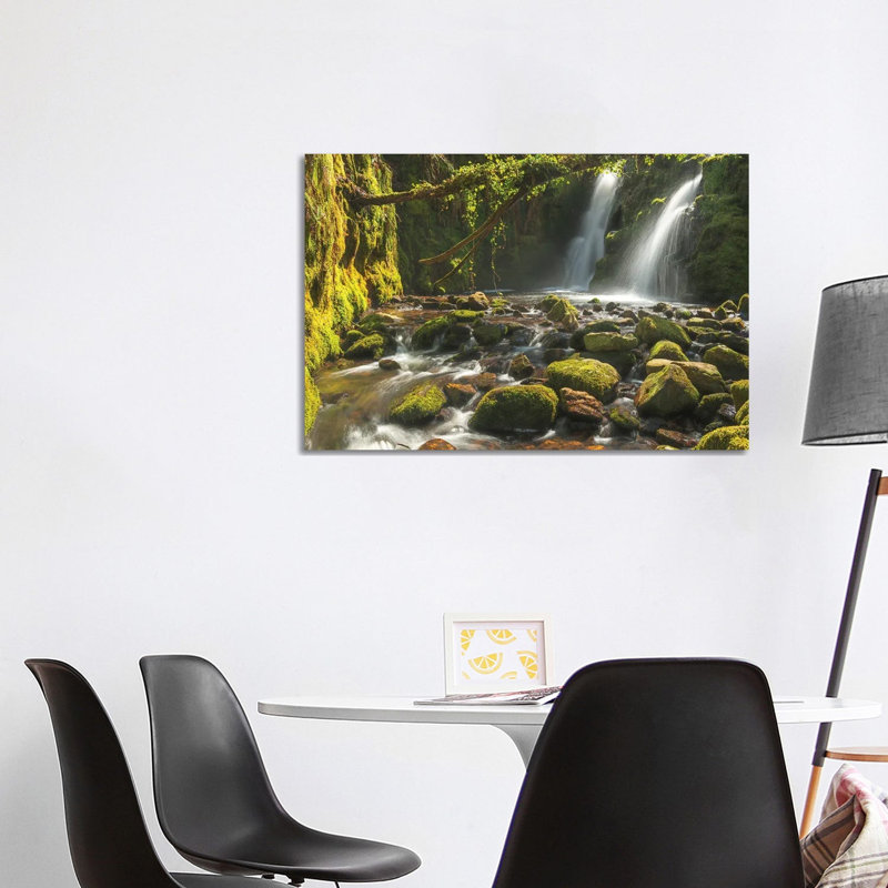 The Secret Waterfall by Adam Burton - Wrapped Canvas Print, 101.6 cm H x 66.04 cm W x 3.175 cm D