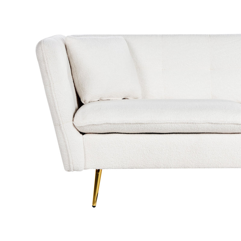 Frederica 3 Seater Sofa, White Boucle