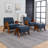Solid Wood Cushioned Leisure Chair Set (Set Of 2)-1682116802