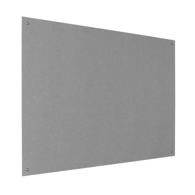 Wall Mounted Reversible Bulletin Board, Grey, 120cm H x 240cm W
